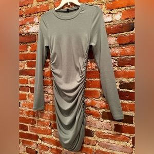 Hey Babe Sage Green long sleeve dress. Size M.